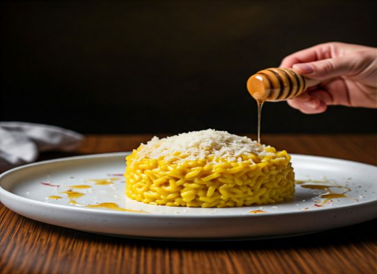 Risotto allo zafferano con miele